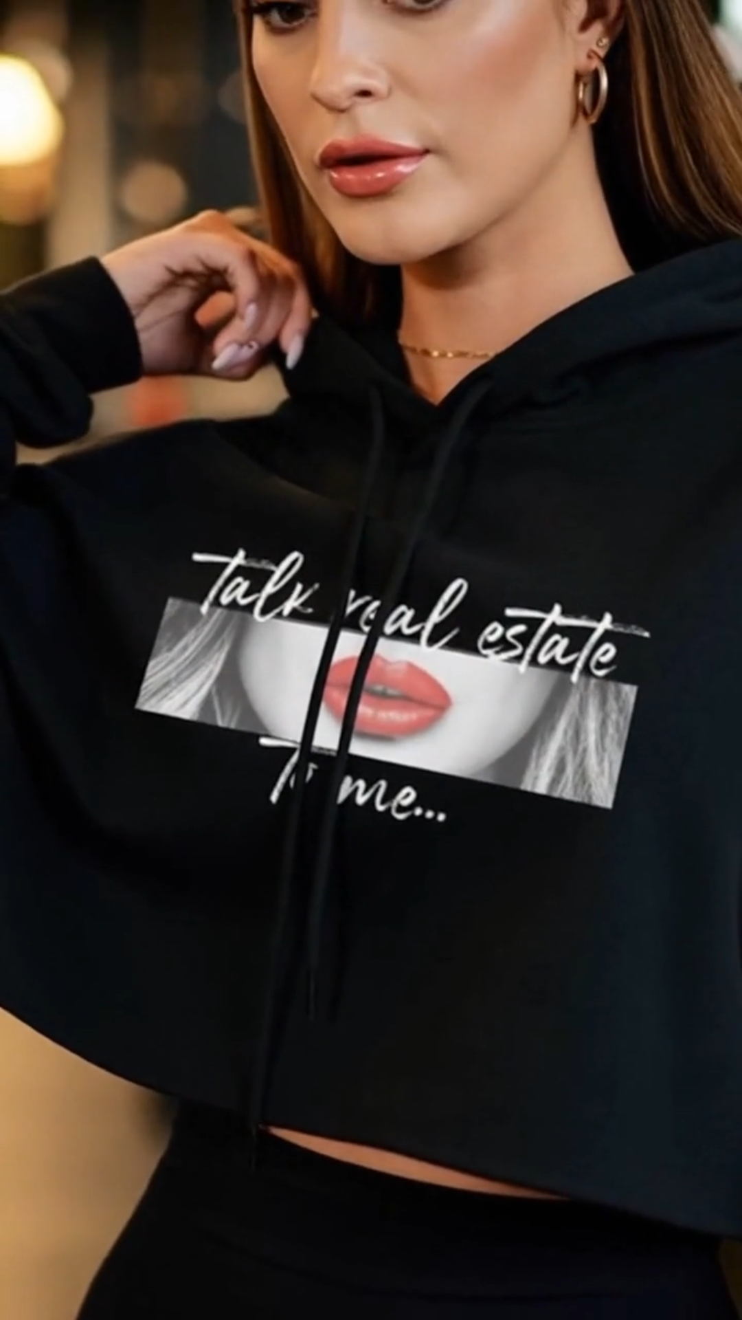 Talk Real Estate To Me Women's Cropped Hoodie